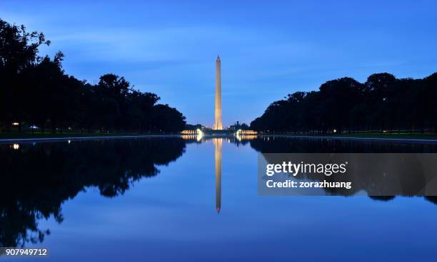 washington monument at sunset, usa - obelisk stock pictures, royalty-free photos & images
