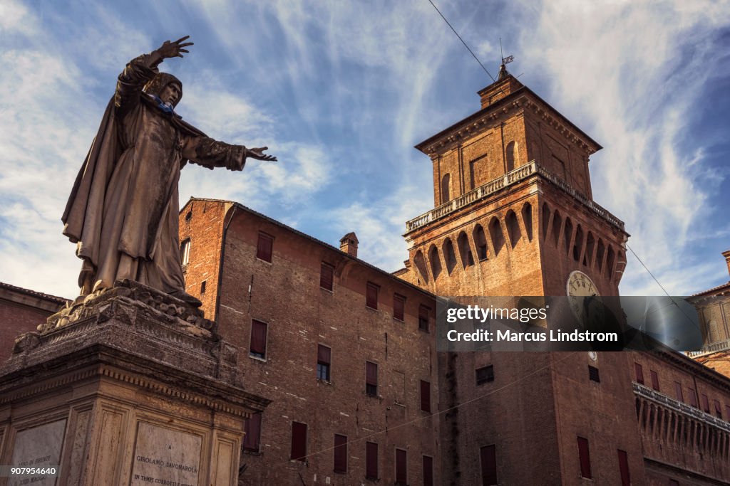 Girolamo Savonarola statue in Ferrara