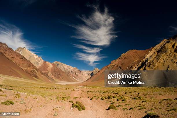 long valley - mount aconcagua stock pictures, royalty-free photos & images