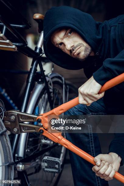 thief - bolt cutter stock pictures, royalty-free photos & images