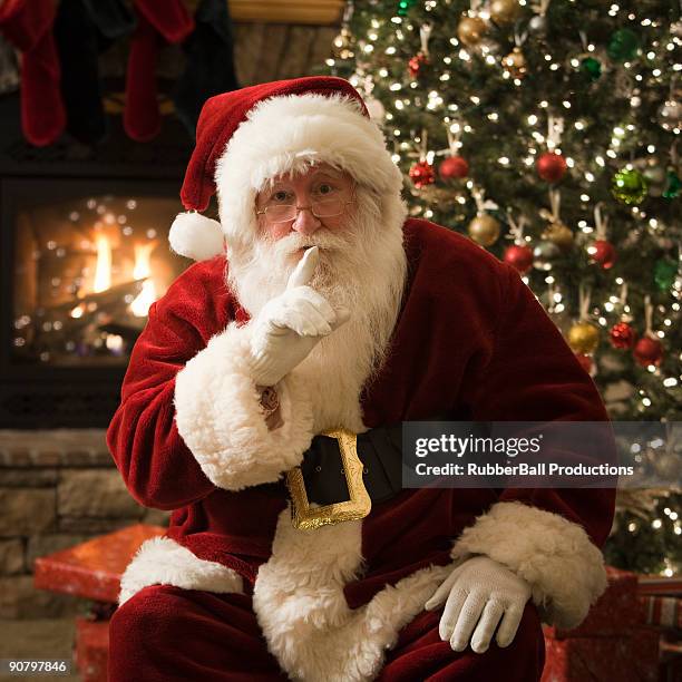 santa claus - santa clause stockfoto's en -beelden