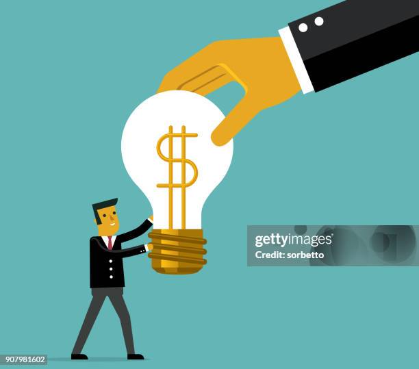 businessman - light bulb - organ harvesting stock illustrations