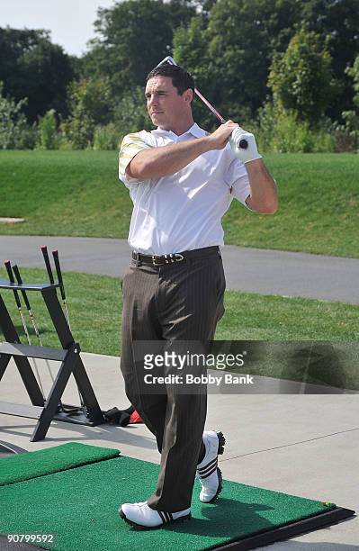Jay Feely attends the 3rd annual Eric Trump Foundation Golf Invitational at the Trump National Golf Club Westchester on September 15, 2009 in...