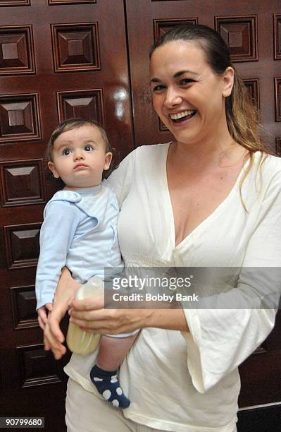 Vanessa Trump and her 7 month son Donald John Trump III attends the 3rd annual Eric Trump Foundation Golf Invitational at the Trump National Golf...