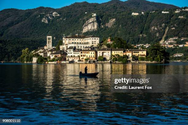 san giulio island - lake orta stock pictures, royalty-free photos & images