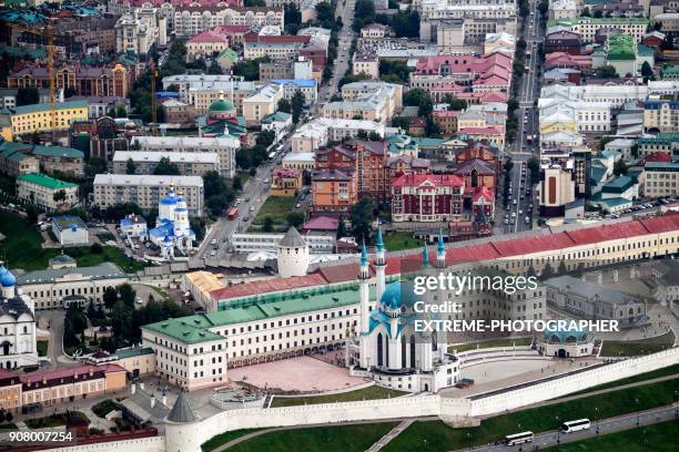 kazan from the air - kazan stock pictures, royalty-free photos & images