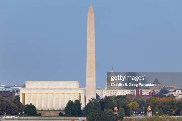 washington dc skyline - the mall imagens e fotografias de stock