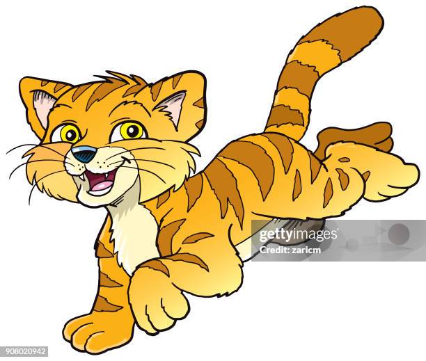 cat jumping - cat jumping stock illustrations