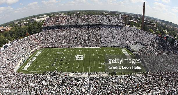 General view of Spartan Stadium during the game against the Central Michigan University Chippewas at Spartan Stadium on September 12, 2009 in East...
