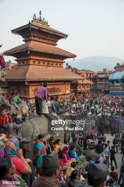 Bisket Bisket Jatra Festival Celebrated In Nepal Photos and Premium High Res ...