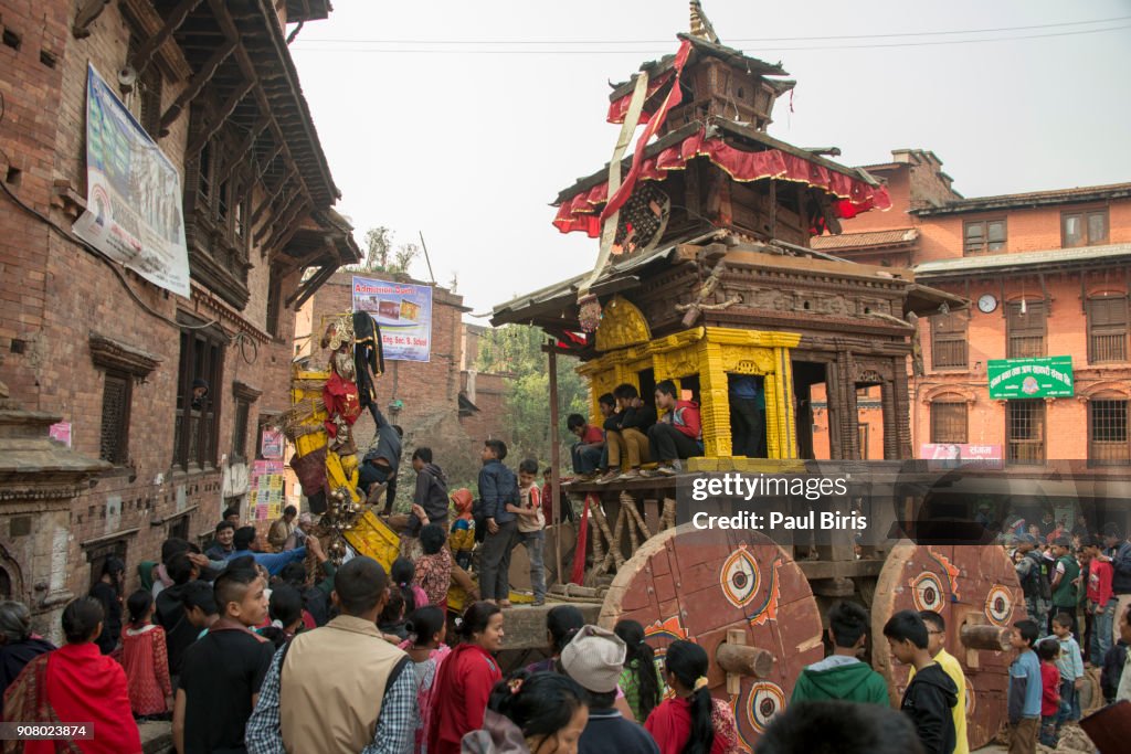 Bisket Bisket Jatra Festival Celebrated In Nepalese New Year Day Bhaktapur ...