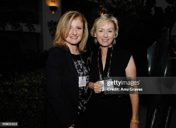 Co-Founder and Editor in Chief of the Huffington Post Arianna Huffington and Founder and Editor in Chief of the Daily Beast Tina Brown at the 2009...