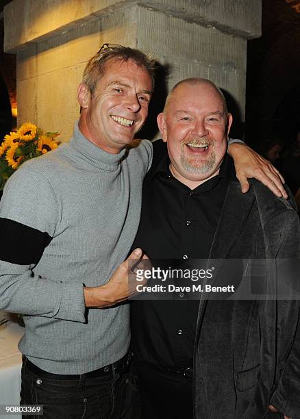 Stephen Daldry and Mark Dornford-May attend the aftershow party of "The Mysteries: Yiimimangaliso" at The Crypt on September 15, 2009 in London,...