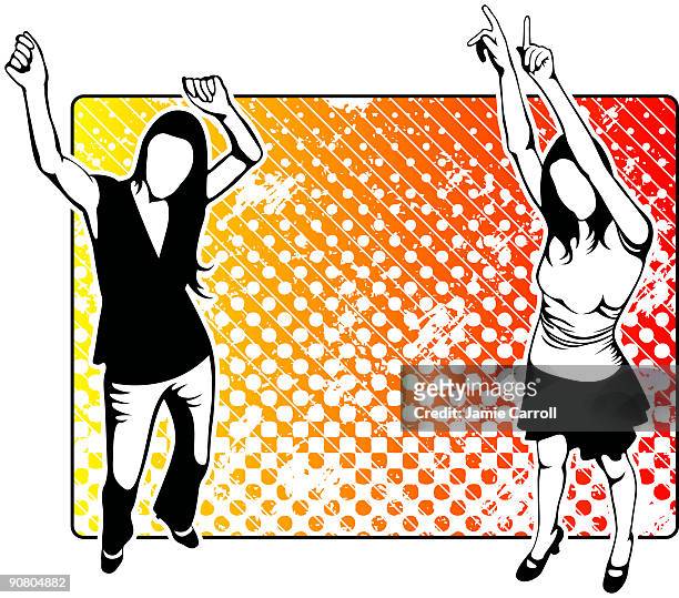 hands up - sorority stock illustrations