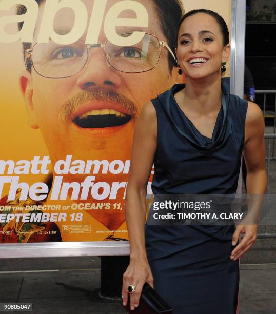 Actress Alicia Braga arrives at the Ziegfeld Theatre for the New York Premier of " The Informant" on September 15, 2009. AFP PHOTO / TIMOTHY A. CLARY