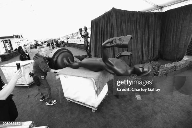 View of the atmosphere at the 24th Annual Screen Actors Guild Awards - Behind The Scenes Day 3 at The Shrine Auditorium on January 20, 2018 in Los...