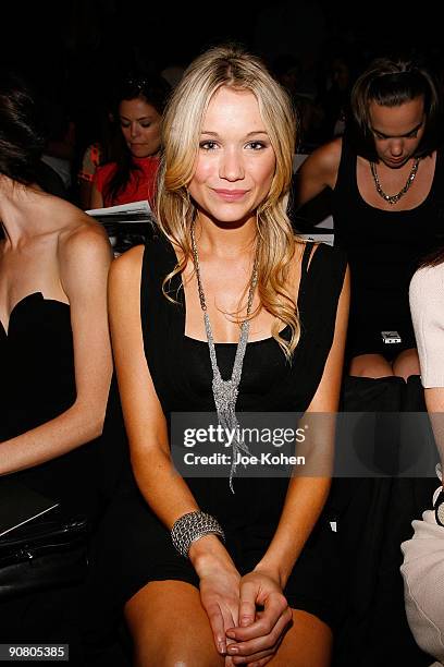 Actress Katrina Bowden attends Max Azria Spring 2010 during Mercedes-Benz Fashion Week at Bryant Park on September 15, 2009 in New York City.