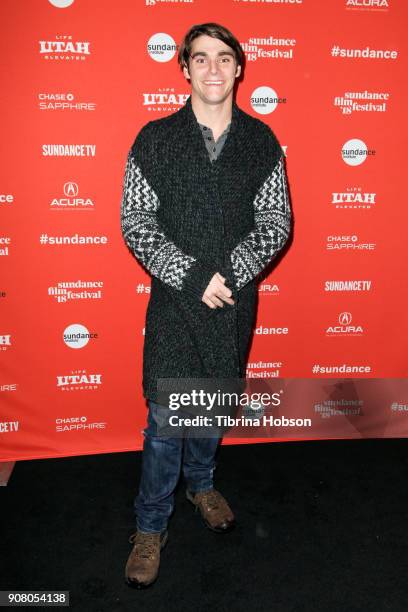 Actor RJ Mitte attends "Time Share " Premiere at Prospector Square Theatre during 2018 Sundance Film Festival on January 20, 2018 in Park City, Utah.