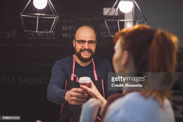 selling fresh coffee - sandwich shop stock pictures, royalty-free photos & images