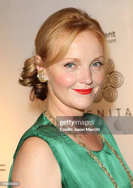 Actress Miranda Richardson arrives at the amfAR and Dignitas Inaugural Cinema Against AIDS Toronto event held at The Carlu on September 15, 2009 in...