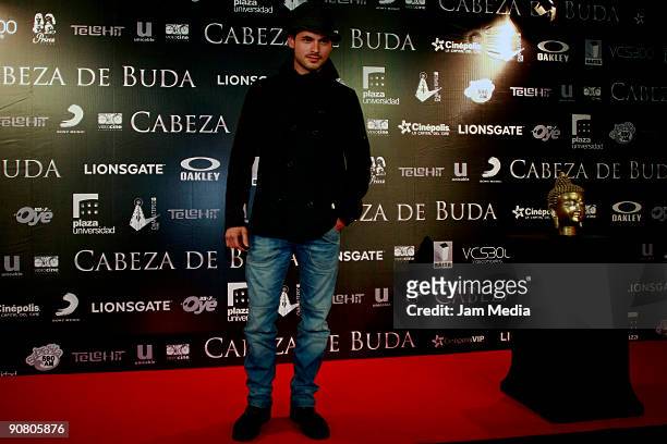 Actor Adal Canto attends the Mexican premiere of the movie "Cabeza de Buda" at the Cinepolis Plaza Universidad Movie Theater on September 14, 2009 in...