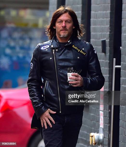Norman Reedus is seen in Soho on January 20, 2018 in New York City.