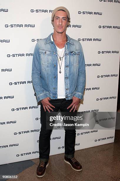 Singer Eric Balfour attends the G Star Spring 2010 fashion show at Hammerstein Ballroom on September 15, 2009 in New York, New York.