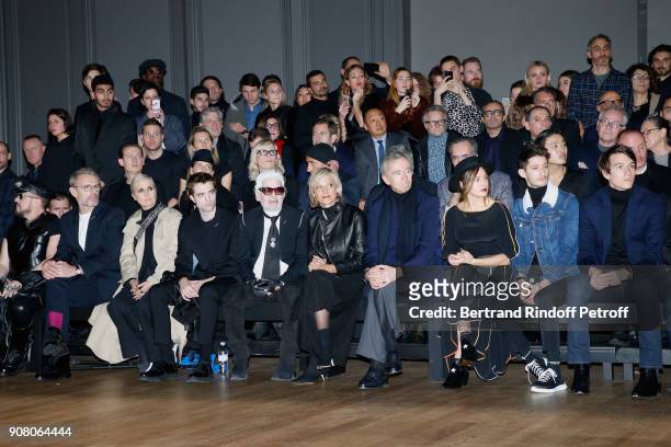 Lambert Wilson, Stylist of Dior Woman, Maria Grazia Chiuri, Robert Pattinson, Karl Lagerfeld, Helene Mercier-Arnault, her husband owner of LVMH...