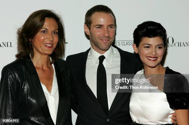 Director Anne Fontaine, Actors Alessandro Nivola, and Audrey Tautou attend the New York Premiere of "Coco Before Chanel" presented by Chanel at the...