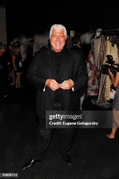 Designer Dennis Basso attends the Dennis Basso Spring 2010 during Mercedes-Benz Fashion Week at Bryant Park on September 15, 2009 in New York City.