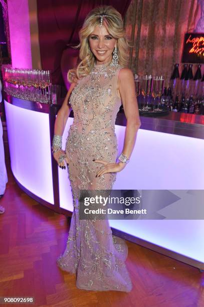 Lisa Tchenguiz attends her birthday party on January 20, 2018 in London, England.