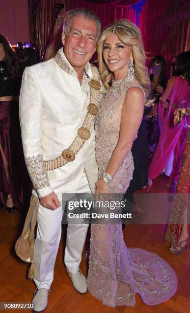 Steve Varsano and Lisa Tchenguiz attend Lisa Tchenguiz's birthday party on January 20, 2018 in London, England.