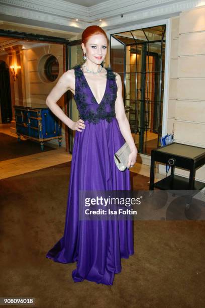 Barbara Meier during the Burda Style Lounge on the occasion of the German Film Ball on January 20, 2018 in Munich, Germany.