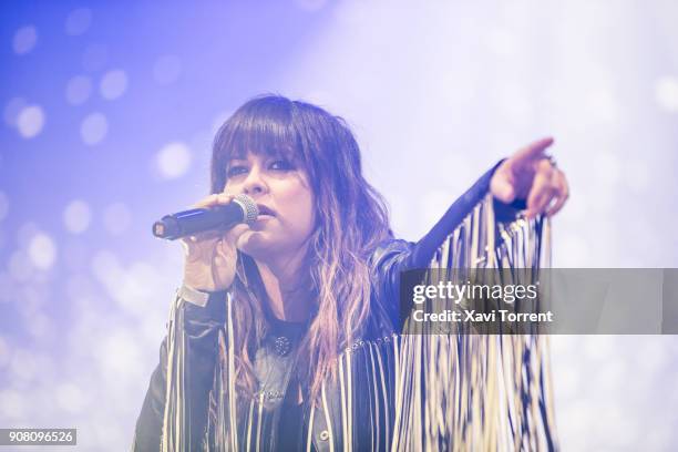 Vanesa Martin performs in concert at Palau Sant Jordi during the Festival Mil.lenni on January 20, 2018 in Barcelona, Spain.