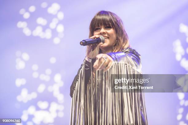 Vanesa Martin performs in concert at Palau Sant Jordi during the Festival Mil.lenni on January 20, 2018 in Barcelona, Spain.