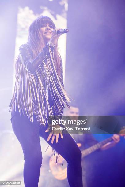 Vanesa Martin performs in concert at Palau Sant Jordi during the Festival Mil.lenni on January 20, 2018 in Barcelona, Spain.