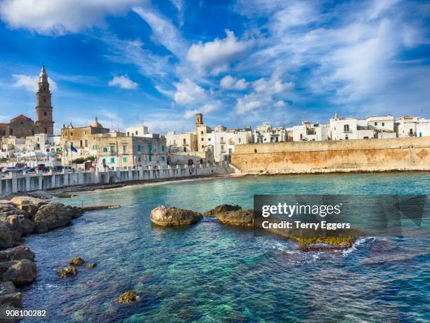 monopoli from the seaside - as bari stock pictures, royalty-free photos & images