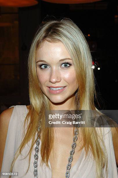Actress Katrina Bowden attend a dinner hosted by Max and Lubov Azria on September 15, 2009 in New York, New York.
