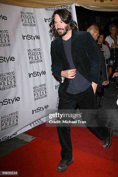 Actor Keanu Reeves arrives to the InStyle Magazine and the Hollywood Foreign Press Association - 2009 Toronto International Film Festival party held...