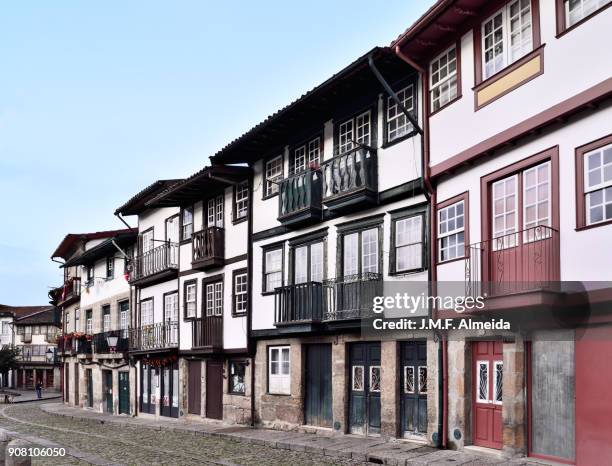medieval houses at guimarães - braga district 個照片及圖片檔