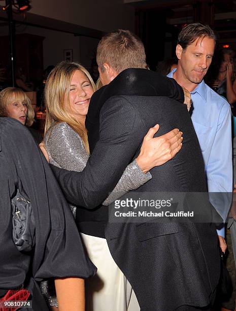 Actress Jennifer Aniston and actor Aaron Eckhart attend the Premiere Of Universal Pictures' "Love Happens" After Party on September 15, 2009 in...