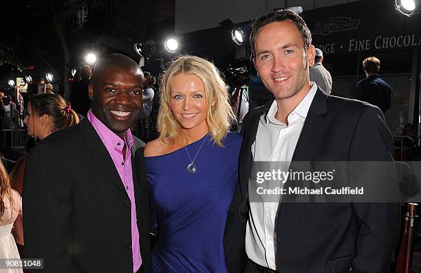 Panou, Anne Marie DeLuise and Tyler McClendon arrive to the premiere of Universal Pictures' "Love Happens" on September 15, 2009 in Westwood, Los...