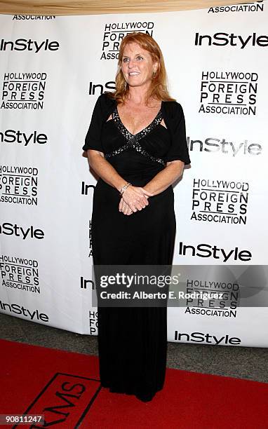 Duchess of York Sarah Ferguson arrives at the InStyle and HFPA Toronto Film Festival Party held at the Courtyard Cafe on September 15, 2009 in...