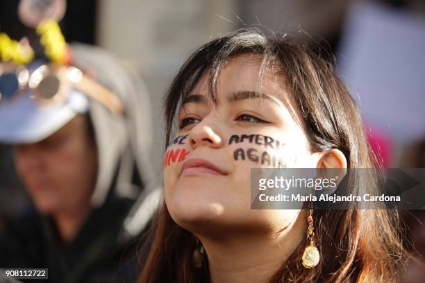The Women's March of Los Angeles overcame its' prediction of guest, more than 200,000 people filled downtown Los Angeles. (Photo by Maria Alejandra...