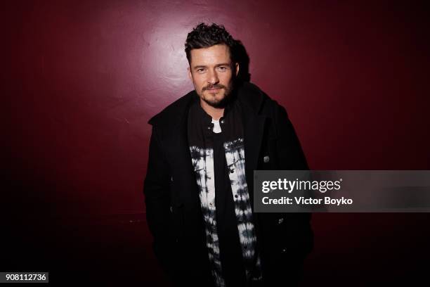 Orlando Bloom attends the Balmain Homme Menswear Fall/Winter 2018-2019 aftershow as part of Paris Fashion Week on January 20, 2018 in Paris, France.
