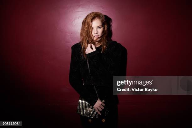 Alexina Graham attends the Balmain Homme Menswear Fall/Winter 2018-2019 aftershow as part of Paris Fashion Week on January 20, 2018 in Paris, France.