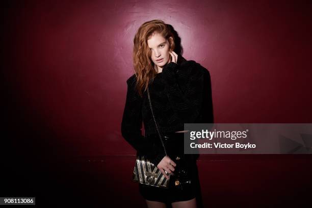 Alexina Graham attends the Balmain Homme Menswear Fall/Winter 2018-2019 aftershow as part of Paris Fashion Week on January 20, 2018 in Paris, France.