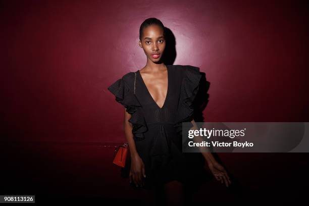 Tami Williams attends the Balmain Homme Menswear Fall/Winter 2018-2019 aftershow as part of Paris Fashion Week on January 20, 2018 in Paris, France.