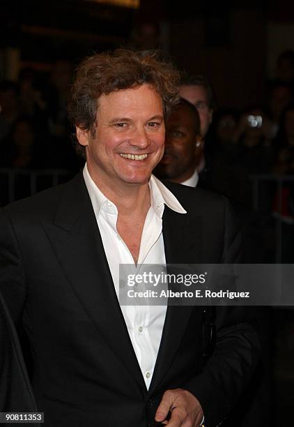 Actor Colin Firth arrives at the InStyle and HFPA Toronto Film Festival Party held at the Courtyard Cafe on September 15, 2009 in Toronto, Canada.