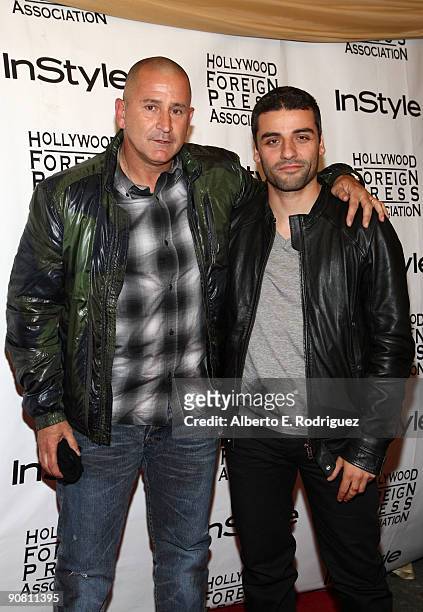 Actors Anthony LaPaglia and Oscar Isaac arrive at the InStyle and HFPA Toronto Film Festival Party held at the Courtyard Cafe on September 15, 2009...